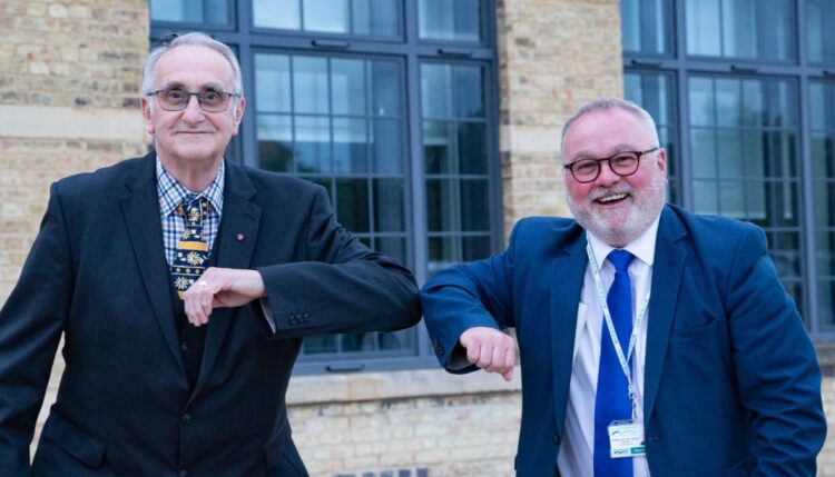 Cllr John Holdich, then leader, of Peterborough City Council, and his deputy, Cllr Wayne Fitzgerald. Both are referred to in redacted emails released by the city council following FOI requests by CambsNews relating to £30,000 gifted to PACO Ltd for local radio. IMAGE: Terry Harris