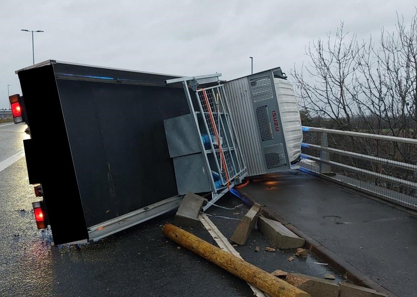 Adam Ingrey, 51, crashed his lorry on the A1307 turning it on its side. He blew 94 on the roadside and was arrested. The legal limit is 35