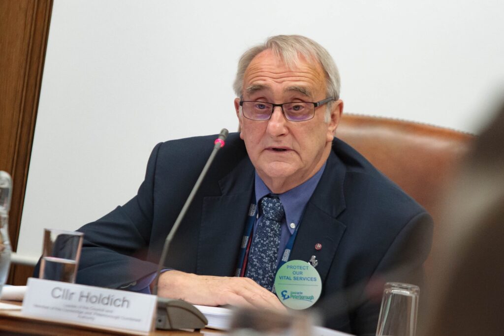 Cllr John Holdich, then leader, of Peterborough City Council. He is referred to in redacted emails released by the city council following FOI requests by CambsNews relating to £30,000 gifted to PACO Ltd for local radio. IMAGE: Terry Harris