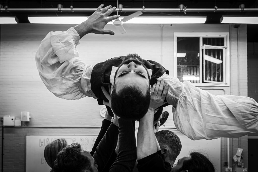 Experience Nosferatu live at Cambridge Junction! Corkscrew Theatre retells the 1922 silent vampire classic with live orchestra, striking visuals, and a wordless performance. Runs 19–22 January. Nosferatu cast in rehearsals.