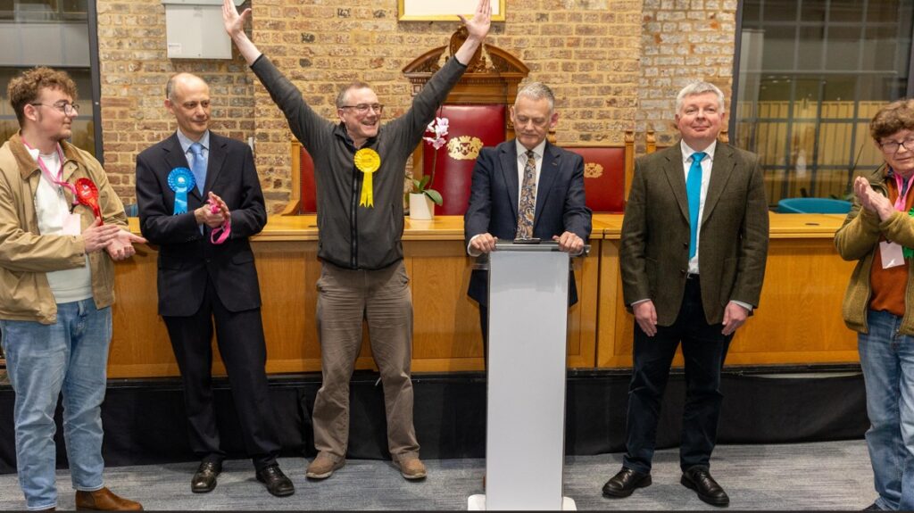 CambsNews at the by election count. Reform UK have won their first ever seat on Peterborough City Council after a dramatic by-election victory in Fletton and Woodston. Winner: Andrew O'Neil (Reform) &ndash; 565 votes