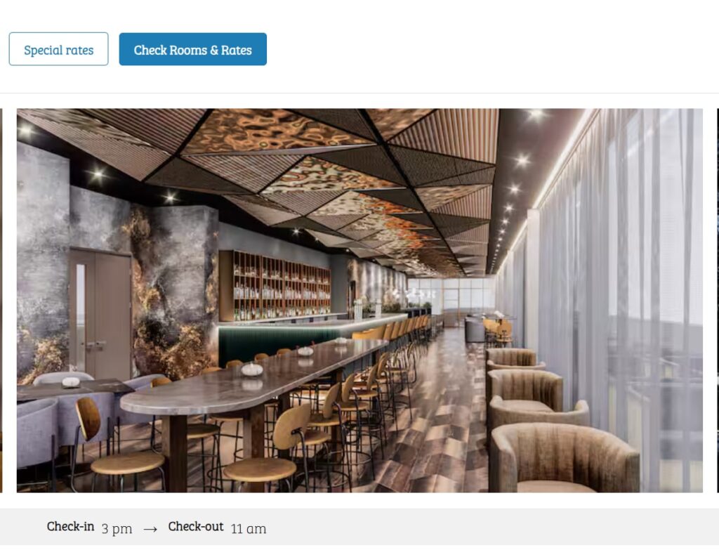 Screen shots taken from the website of Peterborough Hilton Hotel, but the photos are imagined of course and not real. The unfinished hotel is exactly that, unfinished. PHOTO: Peterborough Hilton Hotels website