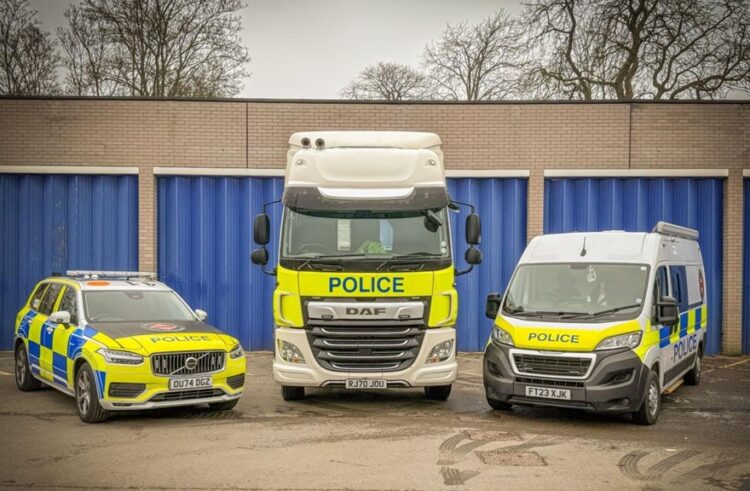 Police officers took to the roads in a lorry as part of a crackdown on people using mobile phones while driving.