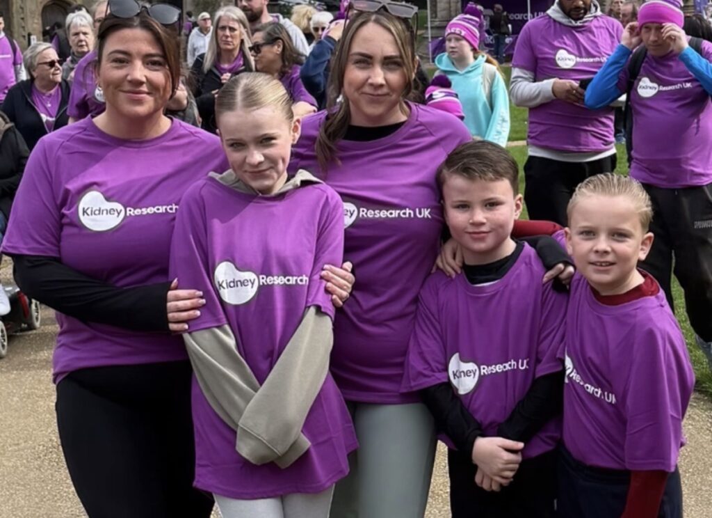 Caelan Wright, 10, preparing for the Kidney Research UK March March at Ferry Meadows, Peterborough.
