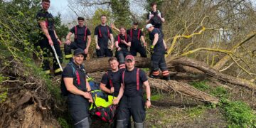Determination on display as the team push through obstacles along the 31km route.