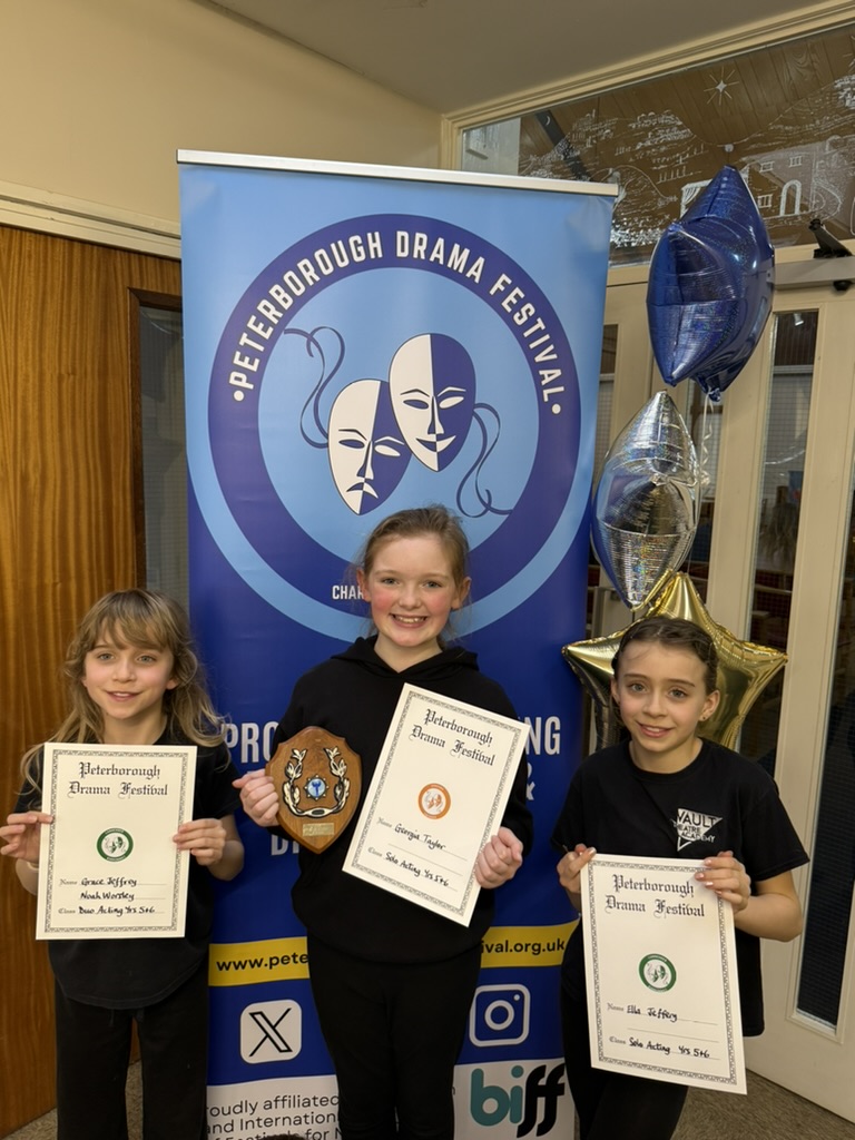 Young performers take to the stage at the Peterborough Drama Festival 2026, celebrating creativity, confidence and outstanding local talent over two days of competition. Georgia Taylor, Grace Jeffrey and Ella Jeffrey from Vault Theatre Academy