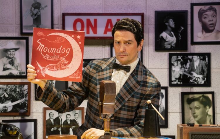 Constantine Maroulis as Alan Freed. Photo credit © Joan Marcus (2023)