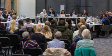 Peterborough City Council cabinet meets to debate the future of Werrington Fields amid strong public opposition and legal pressure. IMAGE: Terry Harris