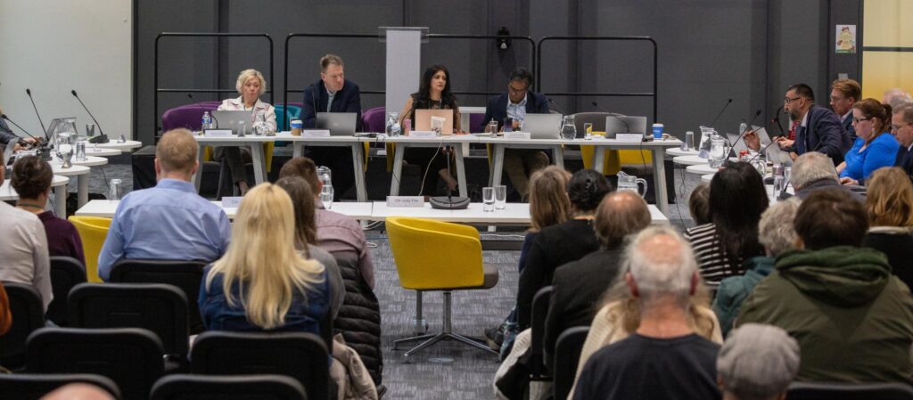 Peterborough City Council cabinet meets to debate the future of Werrington Fields amid strong public opposition and legal pressure. IMAGE: Terry Harris