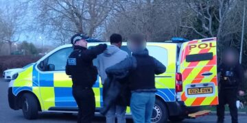 Police made 32 arrests and seized drugs worth thousands, weapons and cash during county lines raids across Peterborough, Cambridge and Huntingdon in Cambridgeshire.