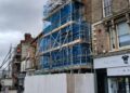 Image above from Fenland District Council: The scaffold-clad former Franks butchers, at 10 Market Place, Wisbech (February 2026)