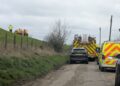 Police, fire crews and ambulance services gather along the River Nene near North Brink and Wisbech St Mary as the search continues for missing 18-year-old driver Declan Berry following last week’s crash.