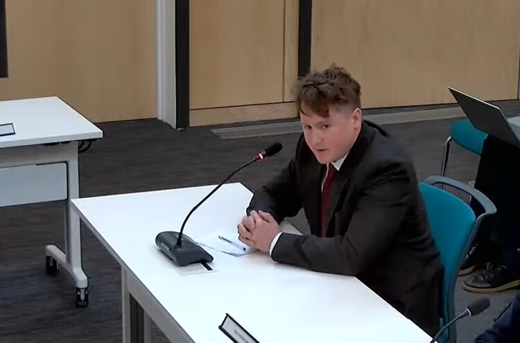 A controversial expansion of waste processing at Saxon Pit has been refused by Cambridgeshire County Council after a six-hour meeting, with councillors citing health, noise, dust and traffic concerns. Above: CEO of Johnsons Aggregates Lewis Johnson addressing the committee