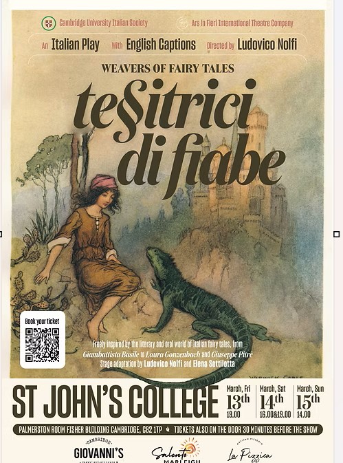 Preview: This Year’s Italian Play at St John’s College, Cambridge Tessitrici di Fiabe(The Fairytale Weavers) Photography by Edoardo Paganoni