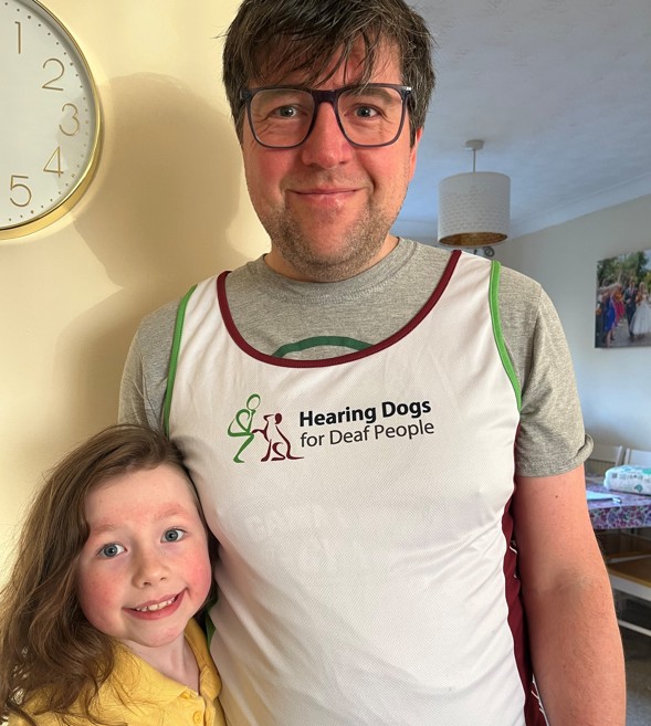 Tom Maynard with his daughter Dottie. Tom, 39, who lives in Ely, Cambridgeshire, with his wife Rachael, their seven-year-old daughter Dottie and three-year-old son Rex, began the challenge in December as he approaches his 40th birthday.