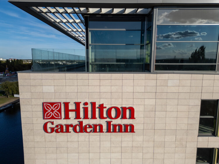 “The part-built hotel at Fletton Quays, Peterborough — the principal asset of Fletton Quays Hotel Ltd in administration.” Photo: Terry Harris.