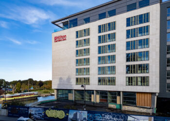 The unfinished Fletton Quays hotel site in Peterborough, where a £17m council loan is now unlikely to be repaid in full, according to administrators. Image credit: Terry Harris