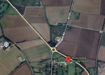 Priory Golf Centre has issued a statement after a seven-year-old boy died following an incident in a pond in Cambridgeshire. Police say the death is not suspicious. IMAGE: Google