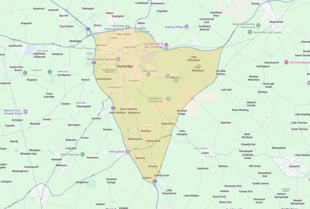 Following a thorough regional review of patient needs, existing critical care and helicopter emergency medical service resources, the operations team concluded that Cambridgeshire remains the optimal location for our operation, specifically the area immediately surrounding Cambridge.