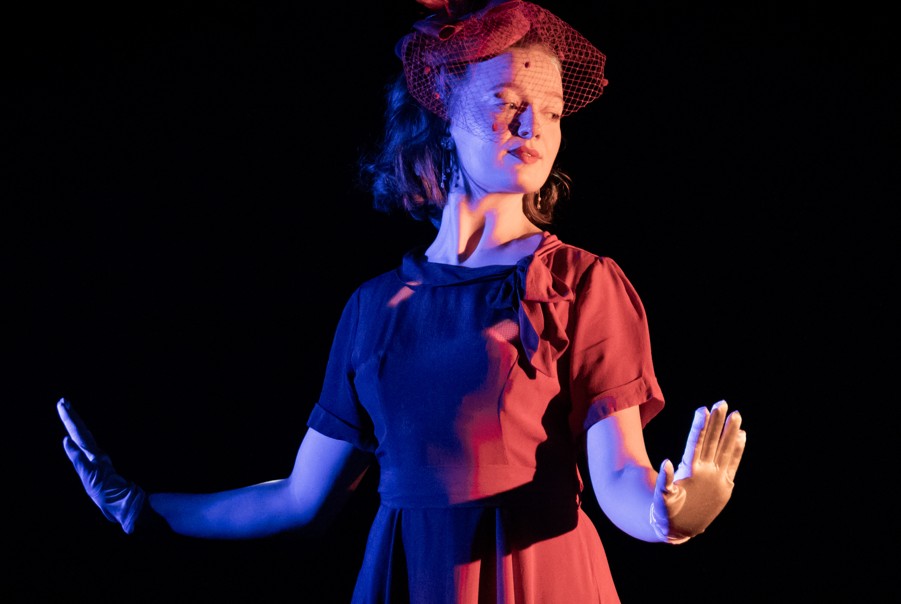 The cast of Spitfire Girls at Cambridge Arts Theatre portraying WWII women pilots.