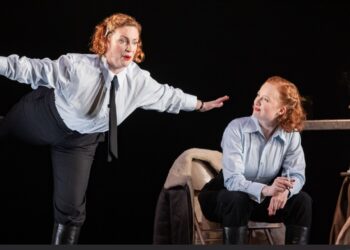 The cast of Spitfire Girls at Cambridge Arts Theatre portraying WWII women pilots.