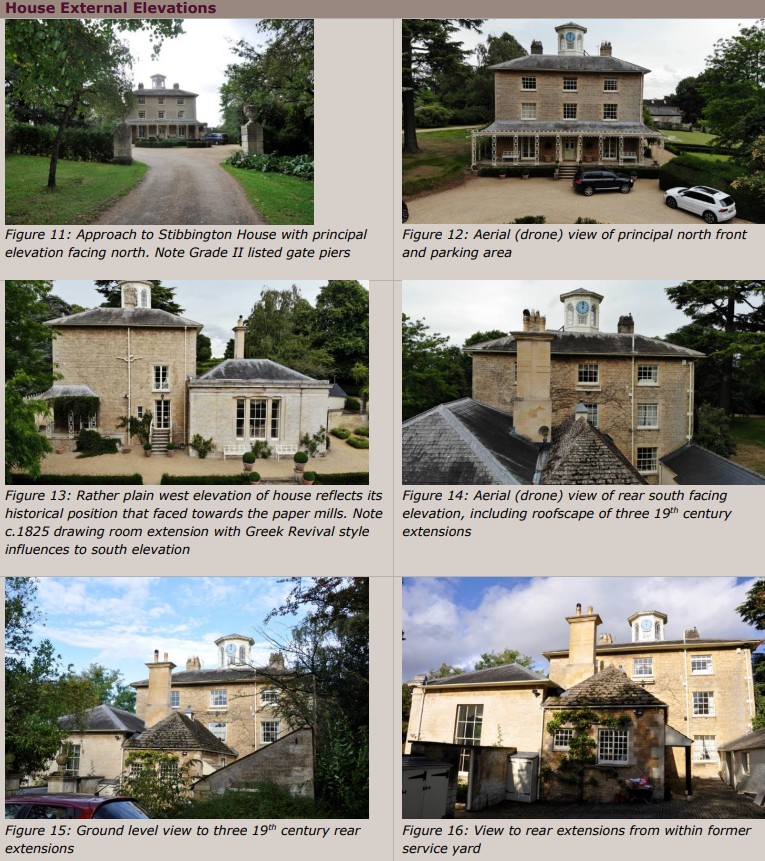 Stibbington House, dating from the early 19th century, seen with its gardens and outbuildings. The images were included in a listed building consent application and are available to view on the council’s public planning website.
