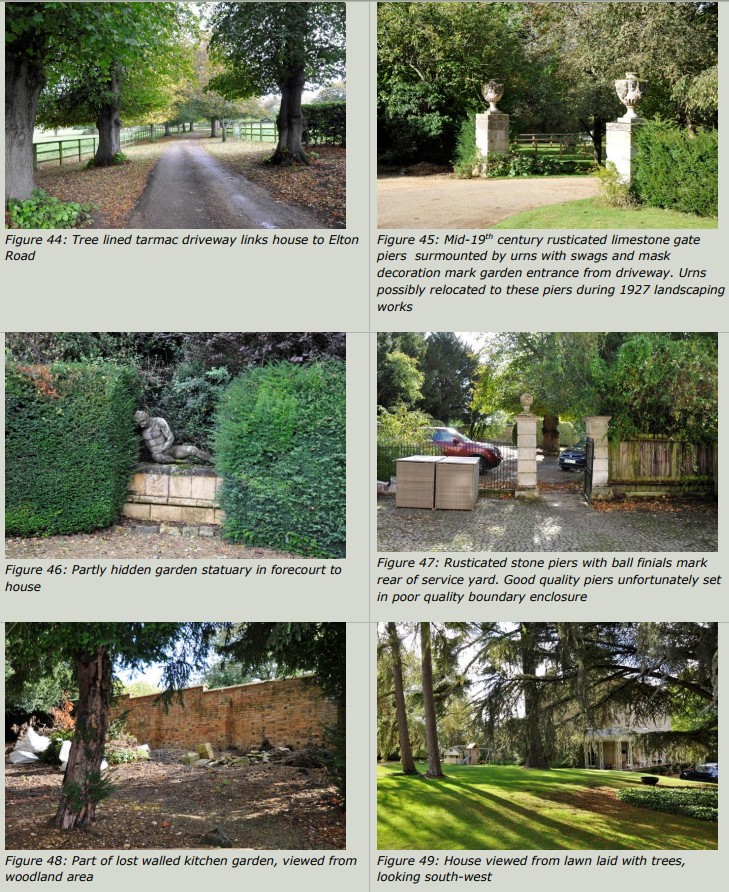 Views of Stibbington House and its landscaped grounds, submitted in support of a planning application for a proposed extension. The images are publicly accessible via the council’s planning portal as part of the application documents.
