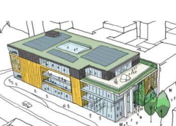 FLASHBACK: From the 2020 plan for Peterborough produced by the city council showing a ‘concept’ design for The Vine at 62-68 Bridge Street