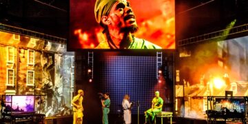 A striking blend of cinema and theatre unfolds live on stage in War of the Worlds at Cambridge Arts Theatre. PHOTO: Ed Waring