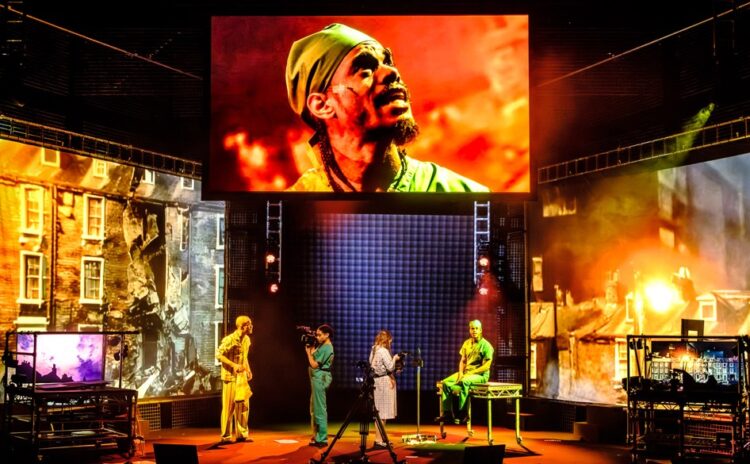 A striking blend of cinema and theatre unfolds live on stage in War of the Worlds at Cambridge Arts Theatre. PHOTO: Ed Waring