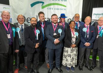 Pictured Tom Rogers (Gunthorpe) Chairman Peterborough Reform
Peterborough elections,
Kingsgate Conf Centre, Peterborough
Thursday 07 May 2026. 
Picture by Terry Harris.