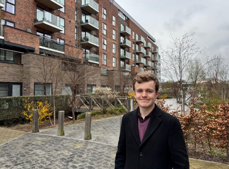 Sam Carling at Fletton Quays welcoming the introduction of the Renters’ Rights Act — landmark reforms giving renters across Peterborough greater security, stronger protections and a fairer housing system.