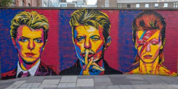 Street Artists tribute to David Bowie,
Wentworth Street, Peterborough
Sunday 10 May 2026. 
Picture by Terry Harris.
