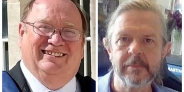 Fenland District Council leader Chris Boden (left) and former Fenland councillor Martin Curtis became embroiled in a fierce public dispute after CambsNews revealed controversial plans for civil parking enforcement across Fenland