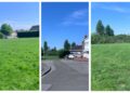 The Brewin Avenue green space in March which residents say has been used as a community play area and informal recreational land for decades but is now earmarked for two new homes under controversial council-backed plans. The photos also show entrance to the site