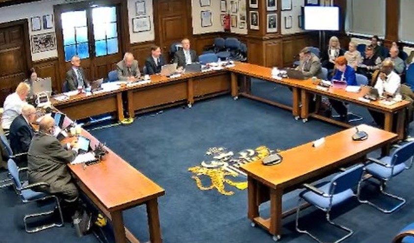 Cllr David Connor (chairing a recent planning committee above) intervened after planning officers moved to refuse the Brewin Avenue application under delegated powers, insisting the controversial scheme instead be decided by councillors at committee. IMAGE: Youtube
