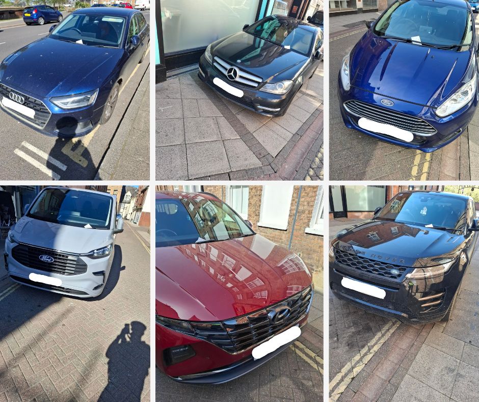 On April 10 Wisbech Police posted this photo with the caption: “In just one hour, our neighbourhood officers issued 11 tickets to cars parked in an illegal or obstructive manner in Wisbech town centre during our afternoon patrols”.