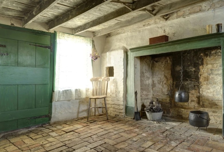 Interior of Fen cottage at Wicken Fen National Nature Reserve © National Trust Images John Miller