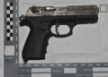 A handgun recovered by officers during the targeted police operation linked to organised burglary and theft investigations across multiple counties.