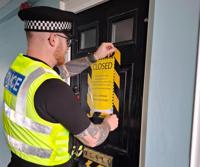 Two properties in Little Paxton and Eynesbury have been shut for three months after Cambridgeshire Police took action over persistent anti-social behaviour. Duck Lane