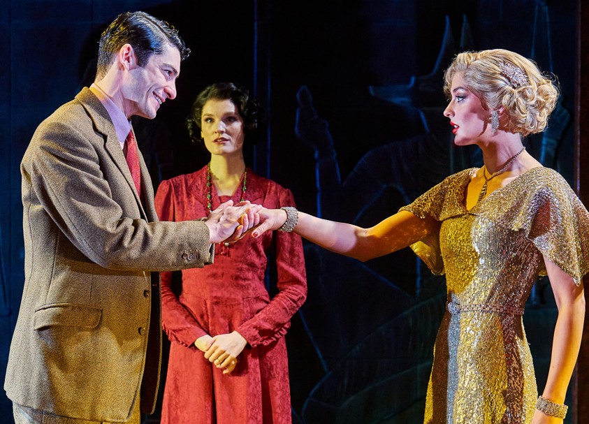 Lavish costumes by Sarah Holland and atmospheric sound design by Mic Pool immerse audiences in the elegance and intrigue of 1930s Egypt aboard the doomed honeymoon cruise in Death on the Nile. Photo by Manuel Harlan.