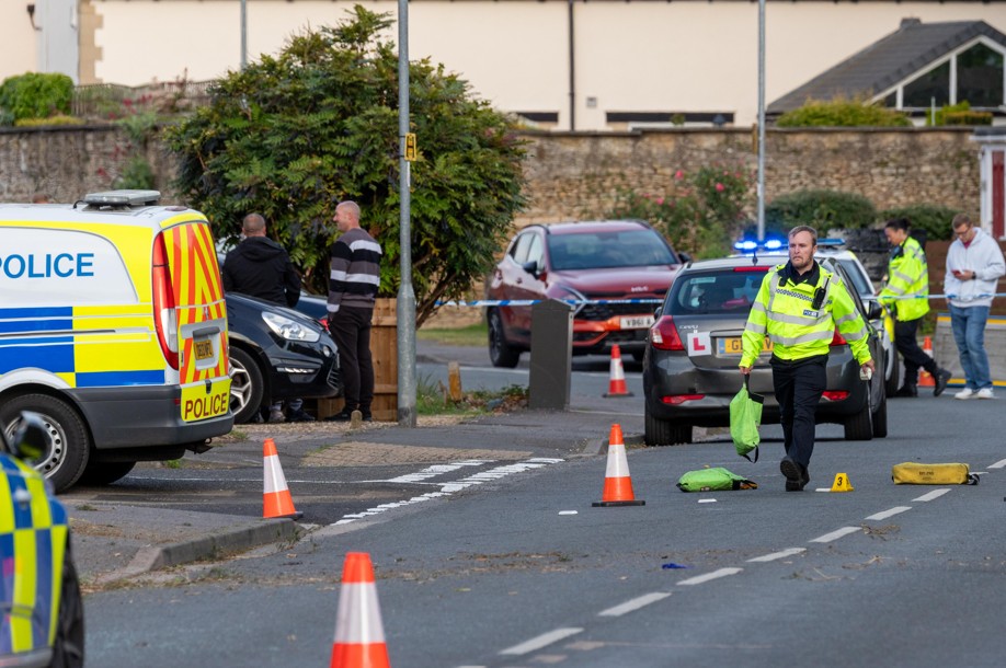 Emergency crews cordon off the scene following the serious collision in Peterborough. Photo: Terry Harris/CambsNews