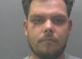 Sonny Loveridge pictured in custody before failing to return to an open prison in Suffolk while serving an 11-year-and-eight-month sentence.