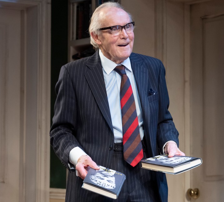 The cast of I’m Sorry Prime Minister bring the beloved Yes Minister world back to life at Cambridge Arts Theatre. Photo credit: Johan Persson.